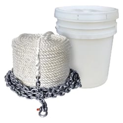 Picture of Seachoice C62CC0-16-00200 3-Strand Nylon Anchor Rode 1/2" x 200' Rope with 1/4" x 15' Chain