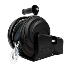 Picture of CSI 21400-W-1800-8-B-R Powerwinch Select Series 1800 lb 2-Speed Trailer Winch Carbon Black 8-Inch Crank Arm