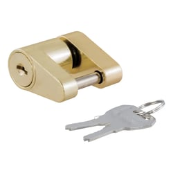 Picture of CURT 23022 Brass-Plated Trailer Tongue Coupler Lock 1/4-Inch Pin