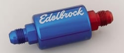 Edelbrock 8130 High Flow Billet Aluminum Fuel Filter -6 AN Blue — image 3
