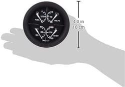 Faria Instruments 32851 Euro Black 4-in-1 Multifunction Gauge Fuel/Oil/Temp/Volt — image 3