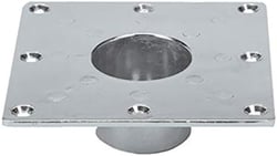 Faulkner 48733 Recessed Square Table Leg Base 5-5/16 Inch Aluminum — image 2