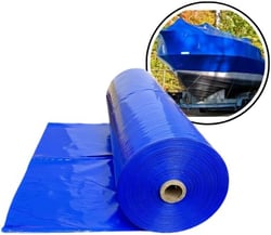 Picture of Poly America SF0614150B 6 Mil Shrink Wrap Film 14' x 150' Blue