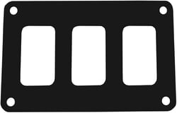 Pacer Performance PSC-31-BK 3-Switch Panel 1 Row 4.25" x 2.75" Black Aluminum — image 2