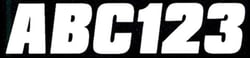 Picture of Hardline Products WHI500EC 2-Inch Registration Letter Number Kit White