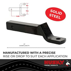 Husky Towing 31369 Ball Mount 2" Receiver 6000 lbs 2.25" Drop 1" Rise — image 7