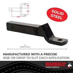Husky Towing 31369 Ball Mount 2" Receiver 6000 lbs 2.25" Drop 1" Rise — image 6