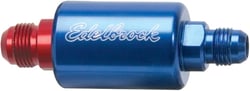 Edelbrock 8130 High Flow Billet Aluminum Fuel Filter -6 AN Blue — image 2