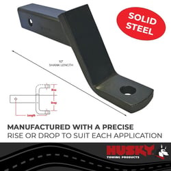 Husky Towing 31358 Ball Mount 2" Receiver 5000 lb 4-1/4" Drop 3" Rise 10" Shank — image 5