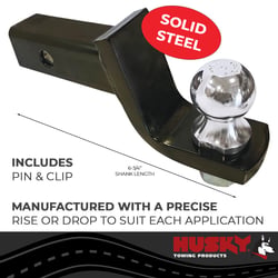 Husky Towing 31367 Adjustable Ball Mount 2" Drop 3.25" Rise 6K Capacity — image 3