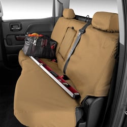 Picture of Covercraft SS8393PCTN Polycotton SeatSaver Custom Second Row Seat Cover Tan