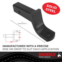 Husky Towing 31360 Ball Mount 2" Receiver 6000 lbs 2.25" Drop 1" Rise — image 5