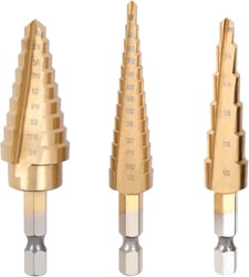 Picture of Performance Tool W9003 3-Piece Titanium Step Drill Bit Set