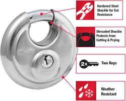 Master Lock 40KADPF Shrouded Paddle Lock with Keyed Alike System — image 3