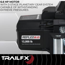 Picture of TrailFX WR212B Reflex 2.0 Electric Winch 12000 lb Capacity Wire Rope
