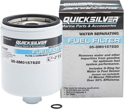 Picture of Quicksilver 8M0157620 Water Separating Fuel Filter Element for Verado Outboards