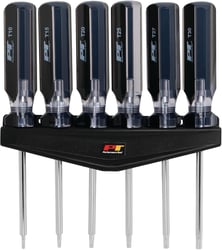 Picture of Performance Tool W80006 6-Piece Torx Star Driver Screwdriver Set with Rack
