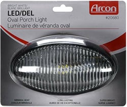 Arcon 20680 LED Oval Porch Light Black Base Clear Lens 12V — image 5
