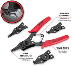 Picture of Performance Tool W1159 5-Piece Convertible Snap Ring Plier Set