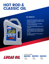 Lucas Oil 10679 Hot Rod & Classic Car HP Motor Oil SAE 10W-30 — image 7