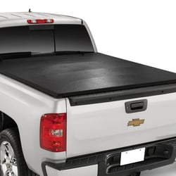Picture of TrailFX TFX1708 Hard Tri-Fold Tonneau Cover Black Aluminum