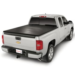 Picture of TFX Lighting TFX1001 Soft Tri-Fold Tonneau Cover Black Vinyl with Aluminum Rails 5 Ft Bed