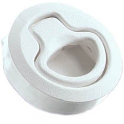 Picture of Ocean Accessories M1-62-1 Medium Push-to-Close Flush Pull Latch Non-Locking White Plastic