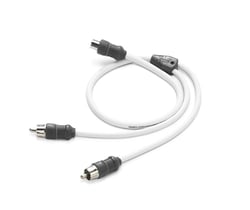 Picture of JL Audio 010-13552-00 XMD-WHTAICY-1F2M 2-Channel RCA Y-Adapter 1 Female to 2 Male White
