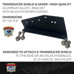 Picture of Transducer Shield and Saver LB-AT-4-6-8-10-12-L L Bracket for Atlas Hydraulic Jack Plate
