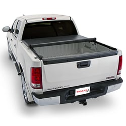 Picture of TrailFX TFX1214 Soft Roll-Up Tonneau Cover Black Vinyl with Aluminum Rails