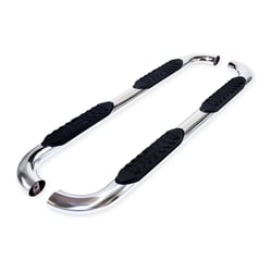 Picture of TFX Lighting A1001S 4-Inch Oval Bent End Running Board Bar Polished Stainless Steel with Step Pads