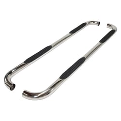 Picture of TFX Lighting A0009S 3-Inch Round Bent Nerf Bar Polished Stainless Steel with Step Pads