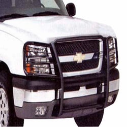 Picture of TFX Lighting 81201 Steel Grille Guard with Brush Guard Gloss Black Powder Coat