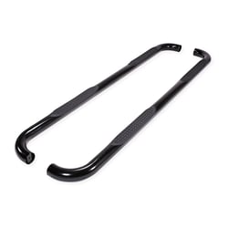 Picture of TFX Lighting A0006B 3-Inch Round Bent Nerf Bar Rocker Panel Mount Black Steel with Step Pads
