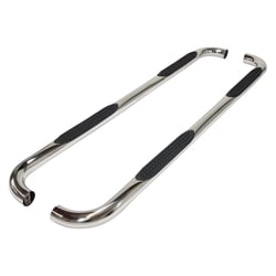 Picture of TFX Lighting A0054S 3-Inch Round Polished Stainless Steel Nerf Bars with Step Pads