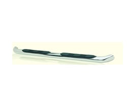 Picture of TrailFX A0046S 3-Inch Round Bent Polished Stainless Steel Nerf Bar Side Steps with Step Pads