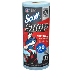Picture of Twinco Romax SCOT75130 Scott Shop Towels Original Blue Roll 9.4x11 55 Sheets