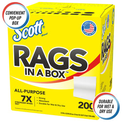 Picture of Twinco Romax SCOT75260 Scott Rags-In-A-Box All-Purpose Disposable Shop Towels 200-Count