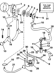 Picture of OMC 0393103 Fuel Pump Repair Kit for Johnson Evinrude Outboard Motors