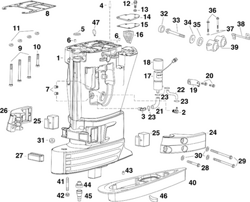 Picture of OMC 5006129 OEM Water Valve for Evinrude Outboard Exhaust Housing