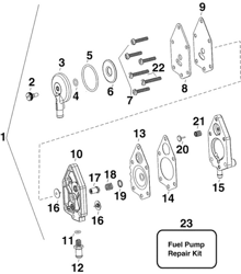 Picture of OMC 5005462 Fuel Lift Pump Assembly for Evinrude E-TEC Outboard Motors