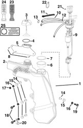 Picture of OMC 5007253 Oil Tank Assembly for Evinrude E-TEC 75-90HP I3 Outboards