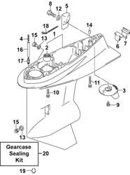 Picture of OMC 5032929 Trim Tab Anode 60-140HP Standard Gearcase