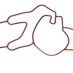 Picture of OMC 0335404 Intake Manifold to Carburetor Seal Starboard Side