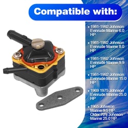 Picture of OMC 0388833 Fuel Pump & Screw Assembly for Johnson Evinrude Outboard Engines