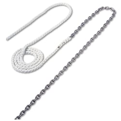 Picture of Maxwell RODE39 Anchor Rode 1/2" x 150' 8-Plait Nylon with 6' 1/4" Galvanized Chain