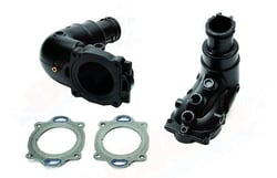 Picture of Quicksilver 8M0154271 MerCruiser EC Exhaust Elbow Assembly V6 Small Block Black Coated Starboard