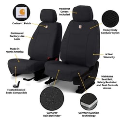 Picture of Covercraft GTF4424ABENBK Carhartt Super Dux PrecisionFit Custom Seat Covers Black