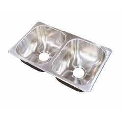 Picture of Lippert Components 388412 Better Bath Double Bowl RV Kitchen Sink 27" x 16" x 7" Stainless Steel