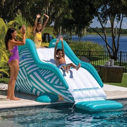 Picture of Wow Sports 24-WSL-6782 Wiggler Inflatable Sprinkler Slide White & Teal